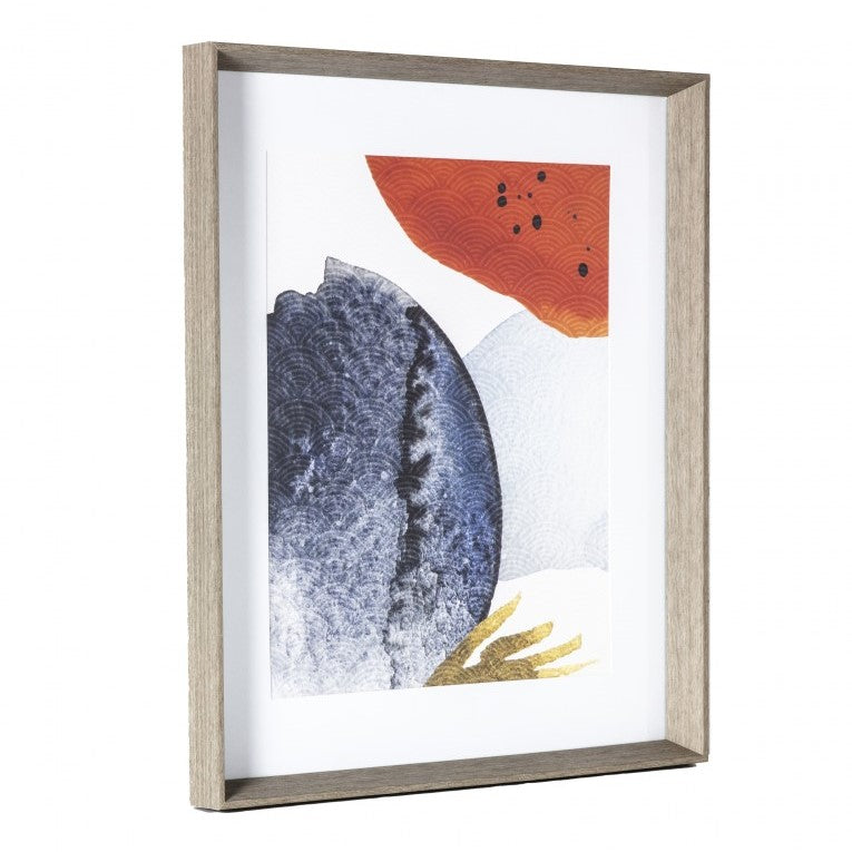 Ink Fusion in Primary Colors Framed Art