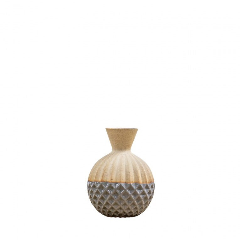 Ceramic Vase with Dual Textured Appeal (Available in 2 Sizes)