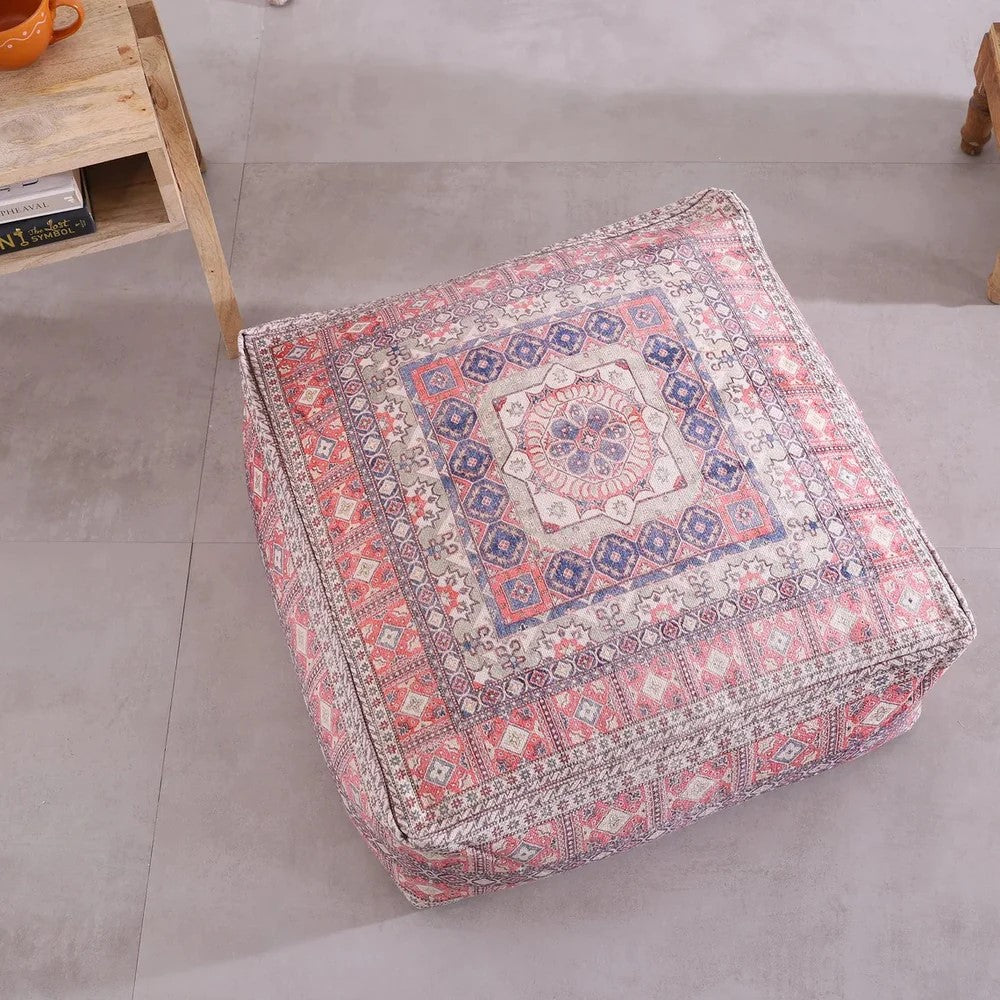 Gorgeous Multicolor Cushion Ottoman Cover