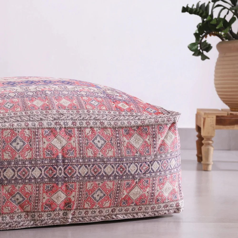 Gorgeous Multicolor Cushion Ottoman Cover