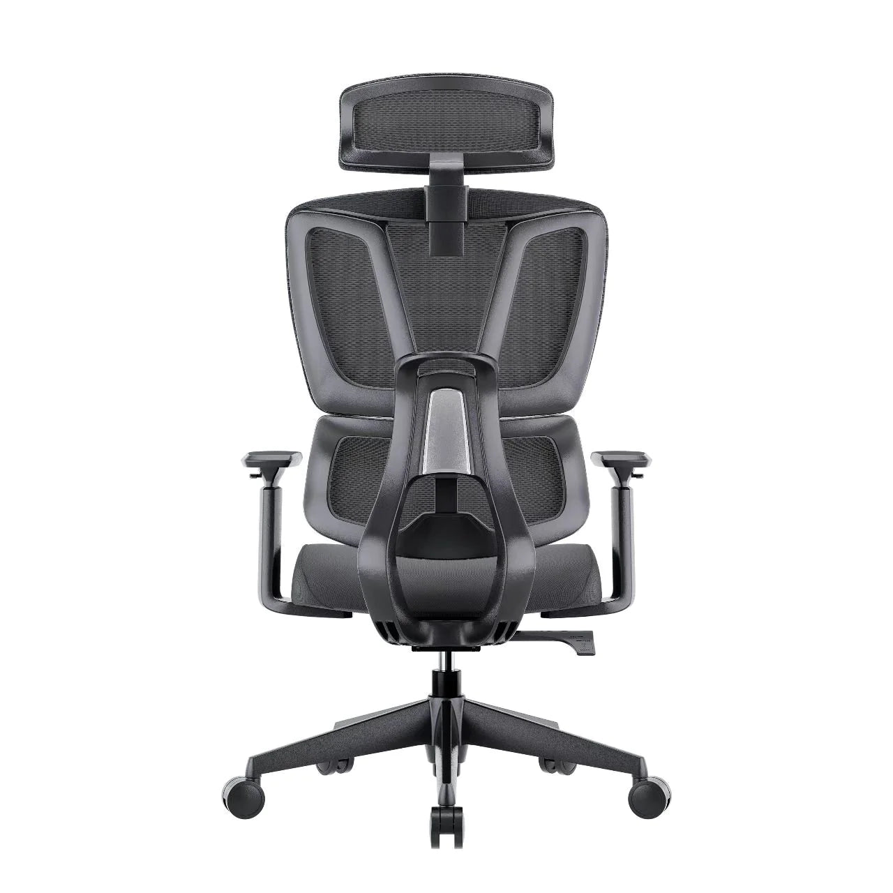 Mesh-Back Chair with Fabric Seat for Comfortable Workdays