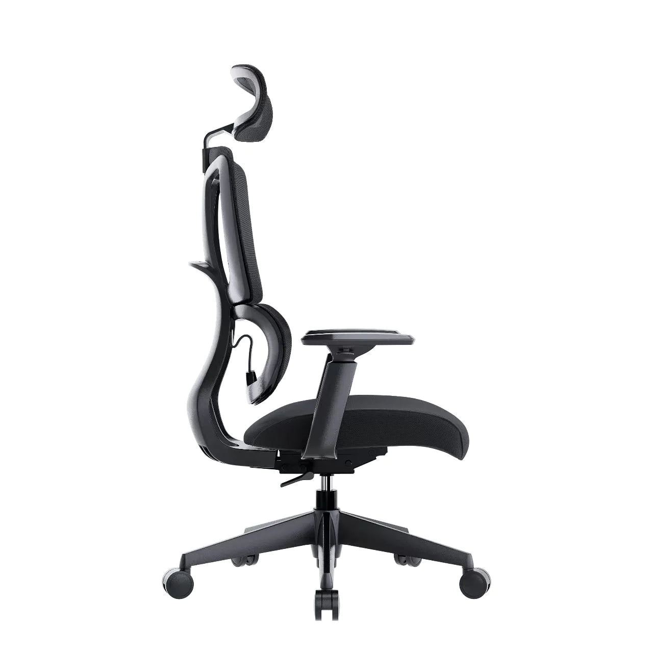 Mesh-Back Chair with Fabric Seat for Comfortable Workdays