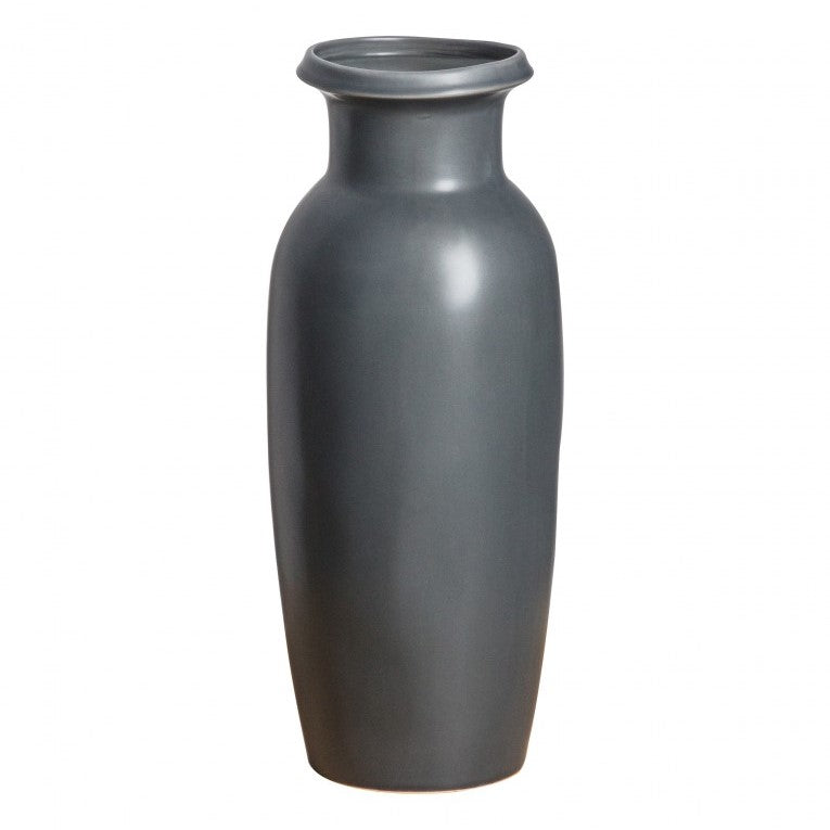 Smooth Dark Glazed Vase with Timeless Urn Shape (Available in 3 Sizes)