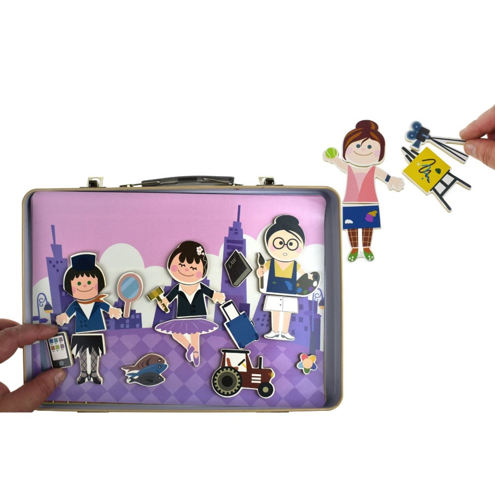 Girl Going To Work Kids Magnetic Dress Up Kit