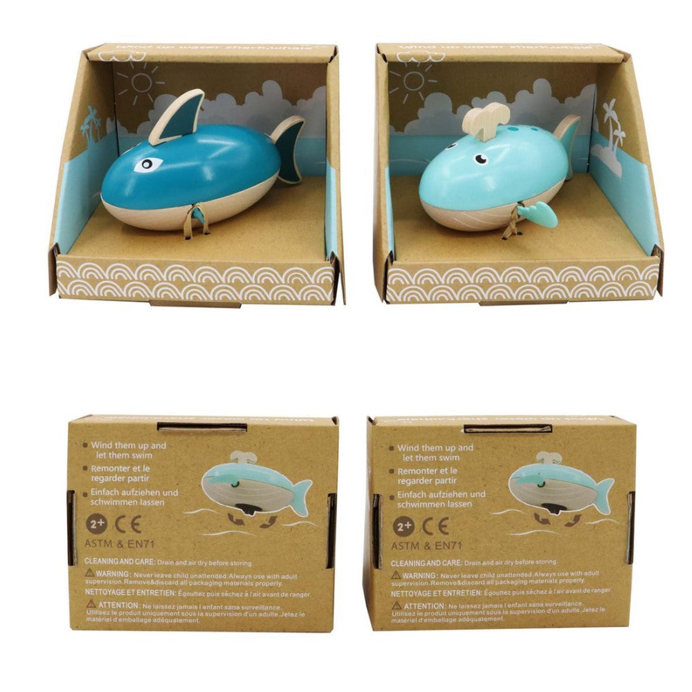 Shark & Whale Water Play Wind Up Toys (Sent At Random)
