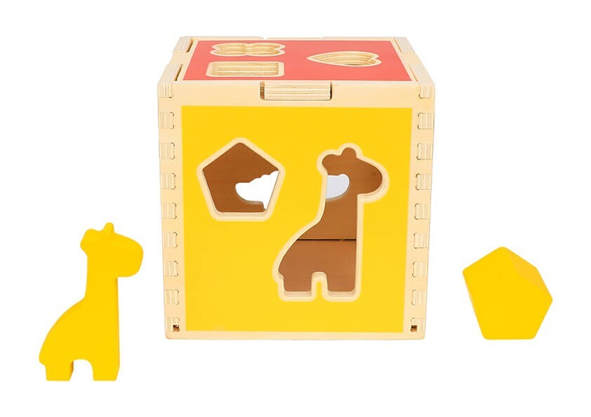Toddlers Cube Animal Shape Sorter Puzzle Toy