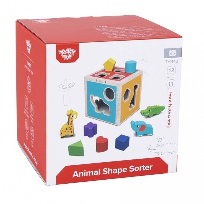 Toddlers Cube Animal Shape Sorter Puzzle Toy