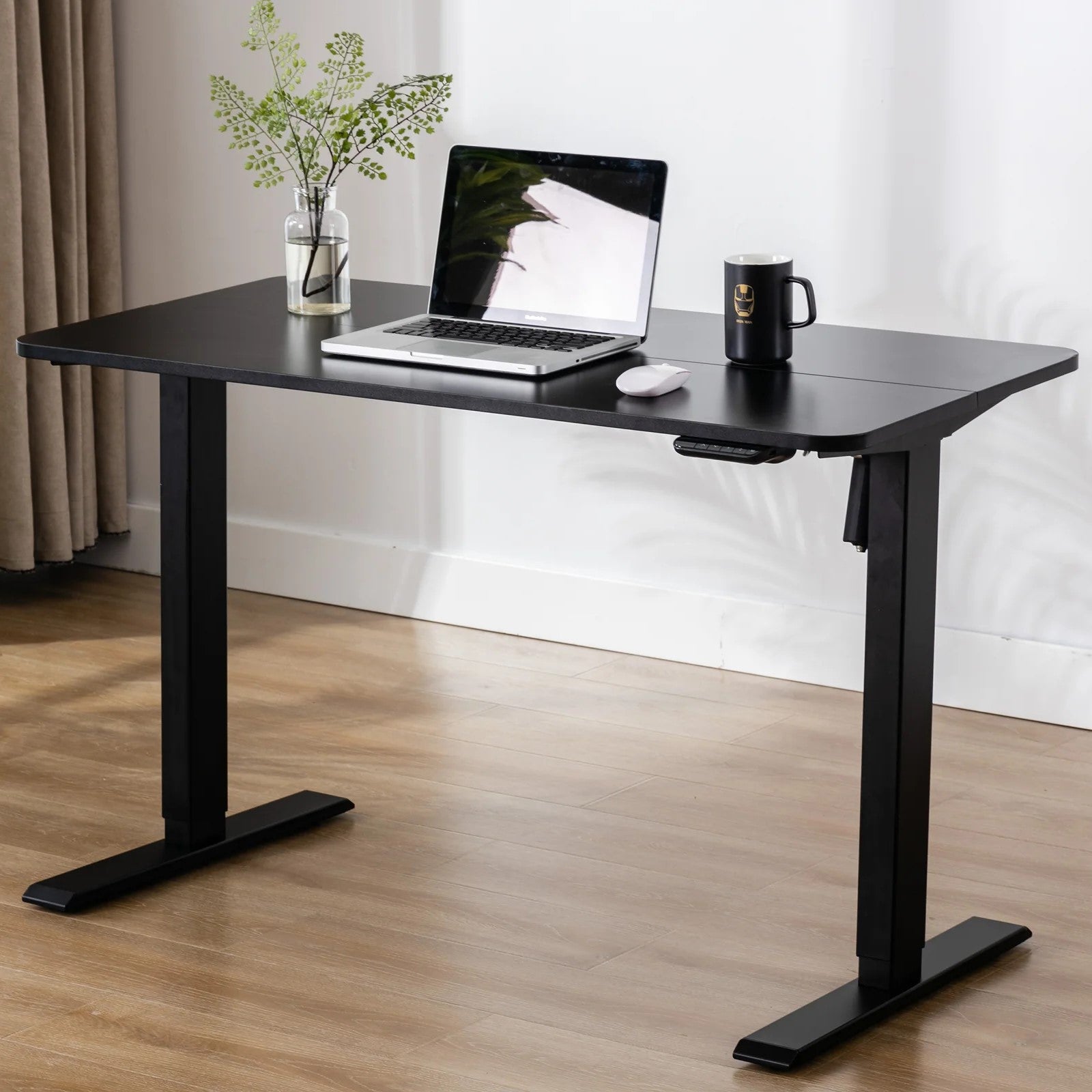 1.2m Sit and Stand Motorised Desk for Comfort - Black