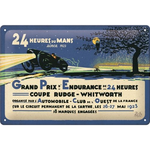 24h Le Mans First Race 1923 - Sign Board 20 x 30cm