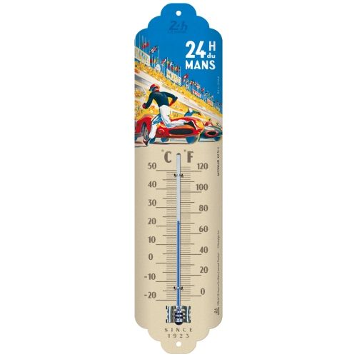 24h Le Mans Racing Poster Nostalgic-Art Thermometer - Blue