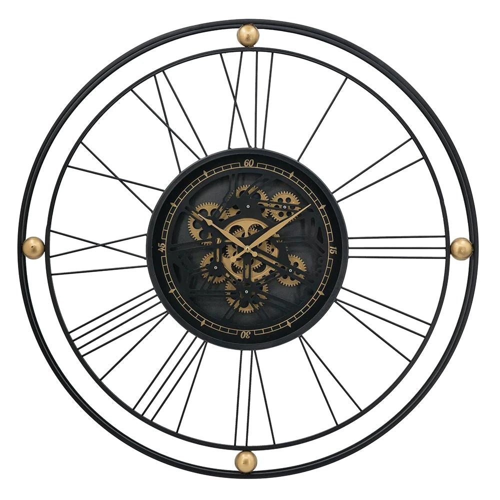 3D Traveler Wall Clock with Moving Gears