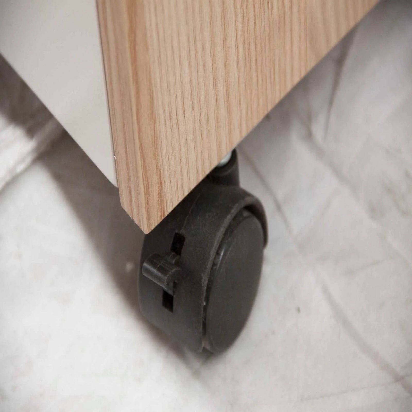 Light Timber Filing Cabinet 2 Drawers on Wheels