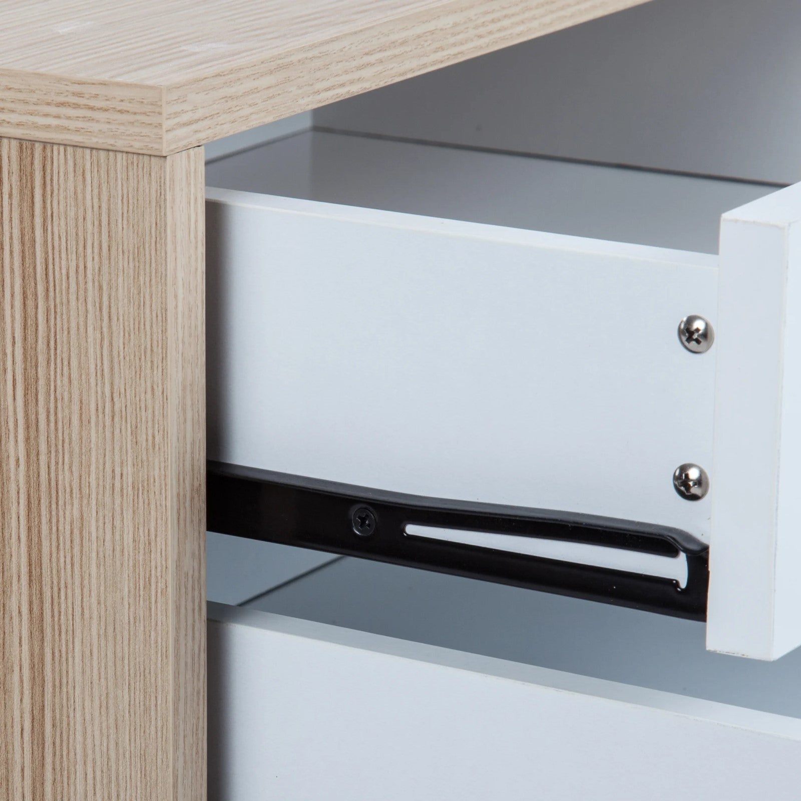 Light Timber Filing Cabinet 2 Drawers on Wheels