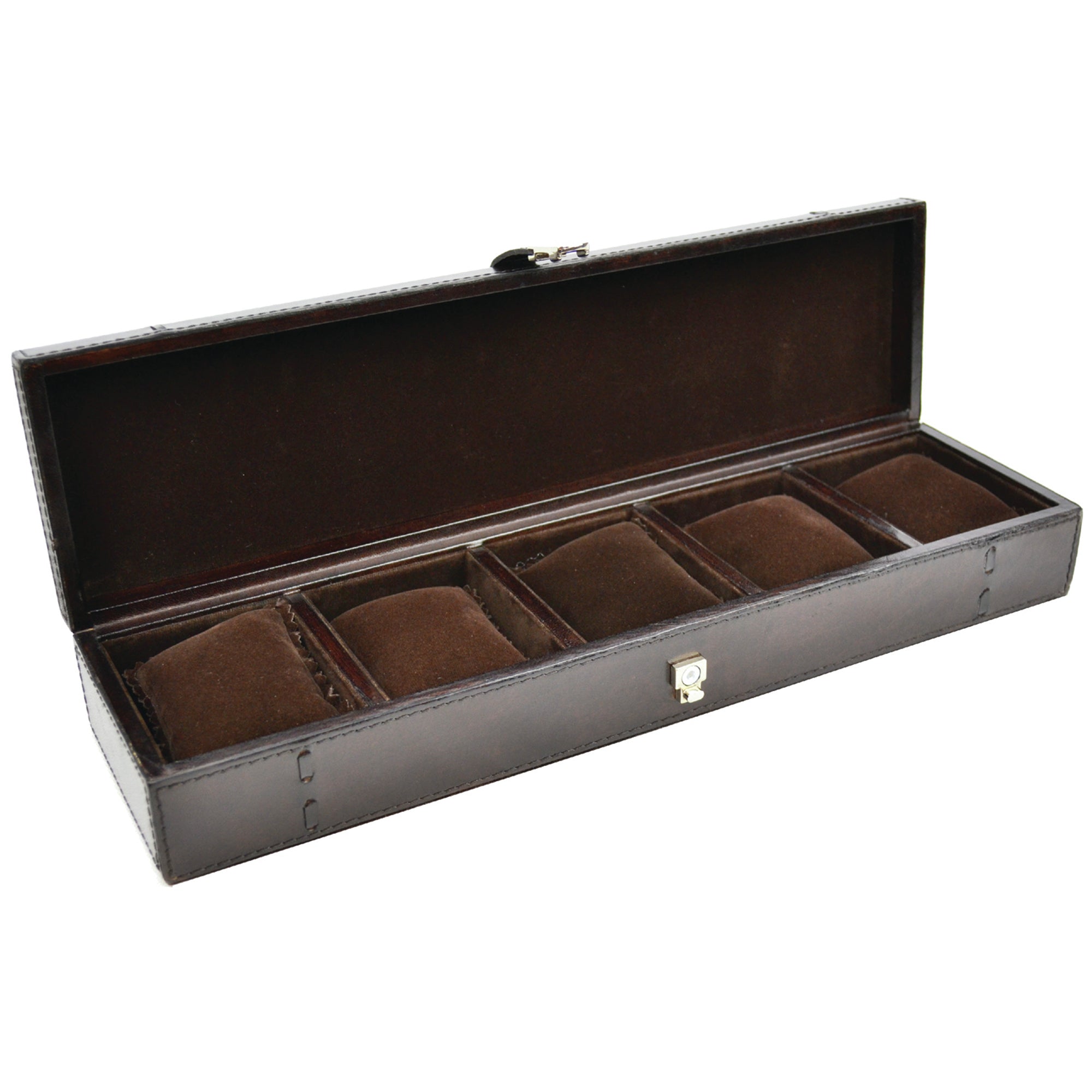 5 Slot Rectangle Leather Watches Holder (Available In 2 Colors)
