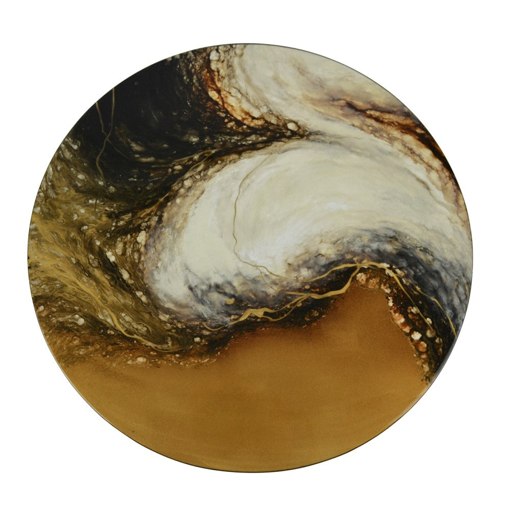 Abstract Elements Designer Wall Art 43cms - Brown