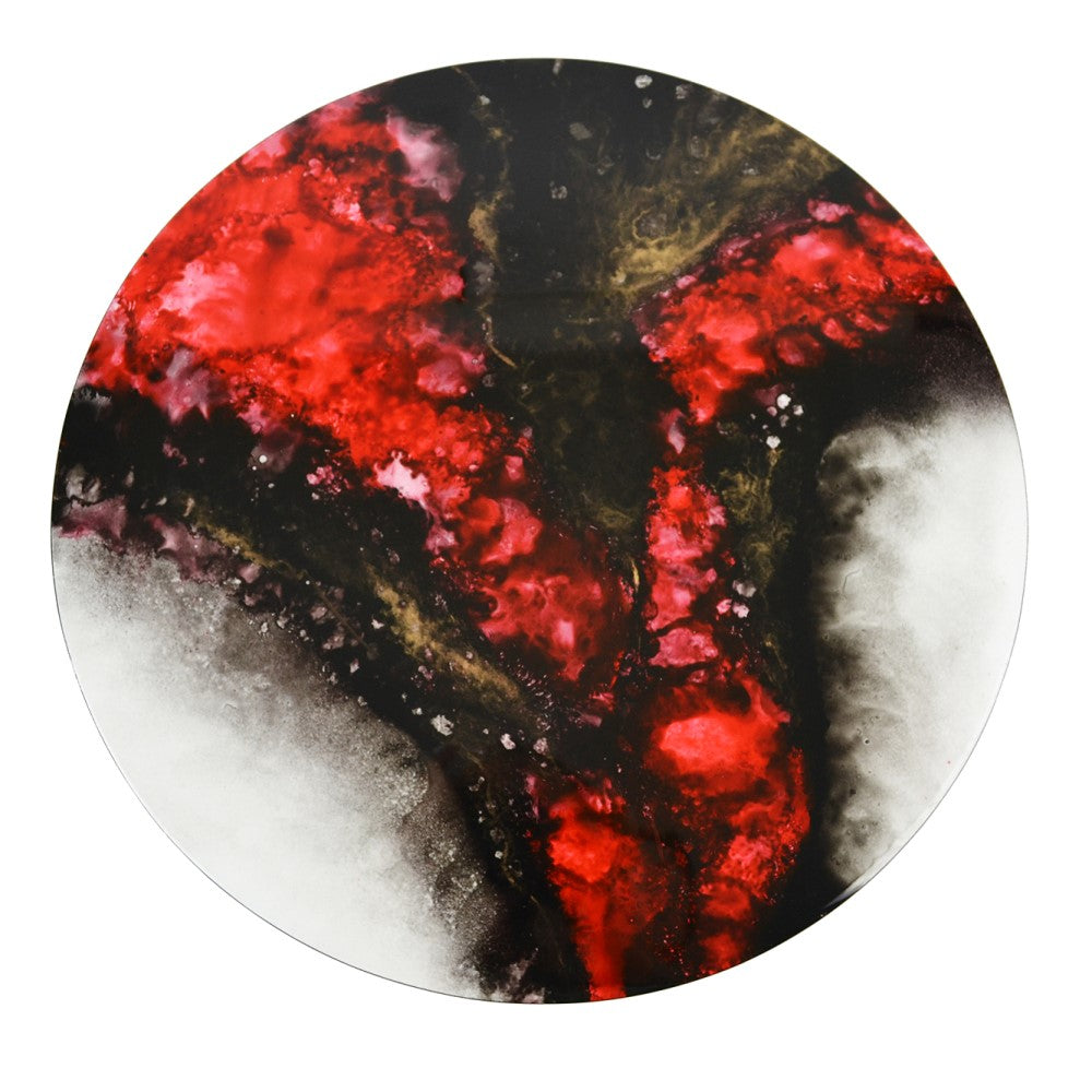 Abstract Elements Designer Wall Art 43cms - Red