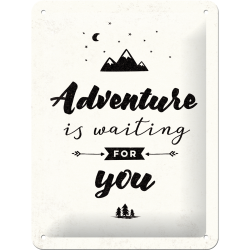 Adventure Is Waiting - Small Sign Board 15 x 20cm