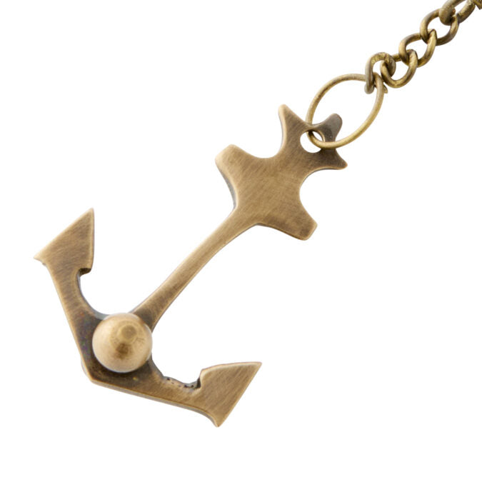 Adventures Anchor Brass Keyring