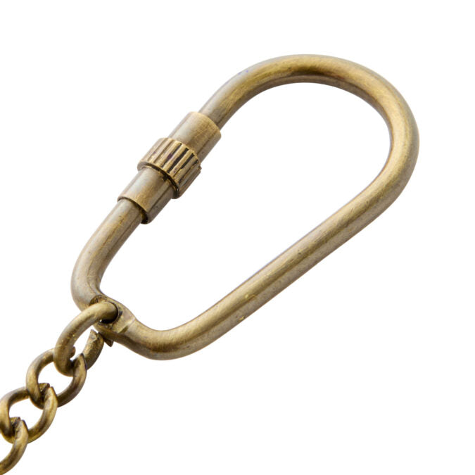 Adventures Anchor Brass Keyring