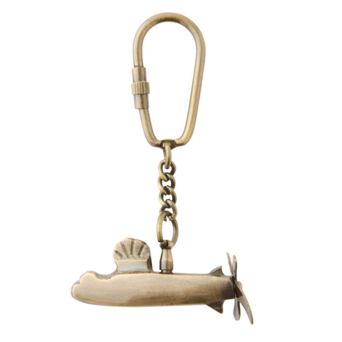 Adventures Submarine Brass Keyring