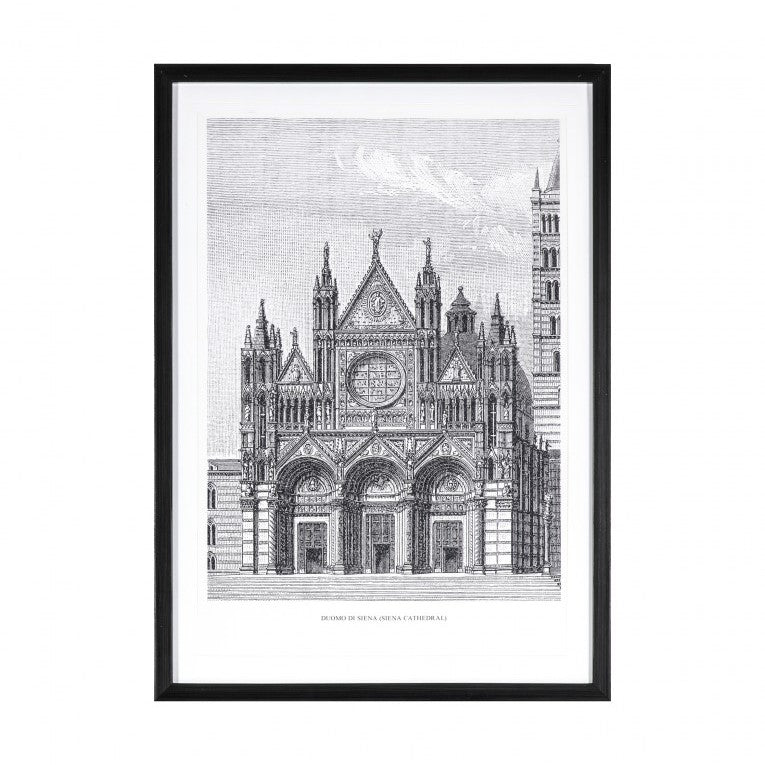Aged Beauty Framed Vintage Illustration of Basilica