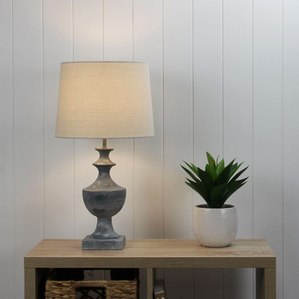 Aged Finish Classic Resin Table Lamp