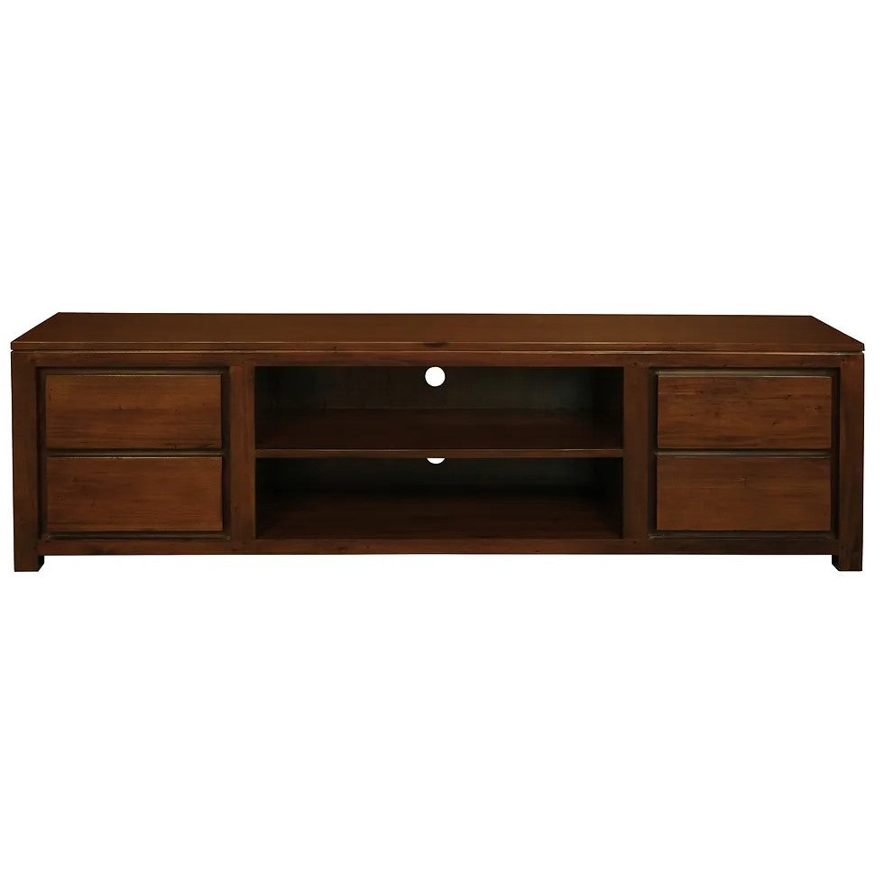 Allure Wooden 4 Drawer Entertainment Unit 170cms - Brown