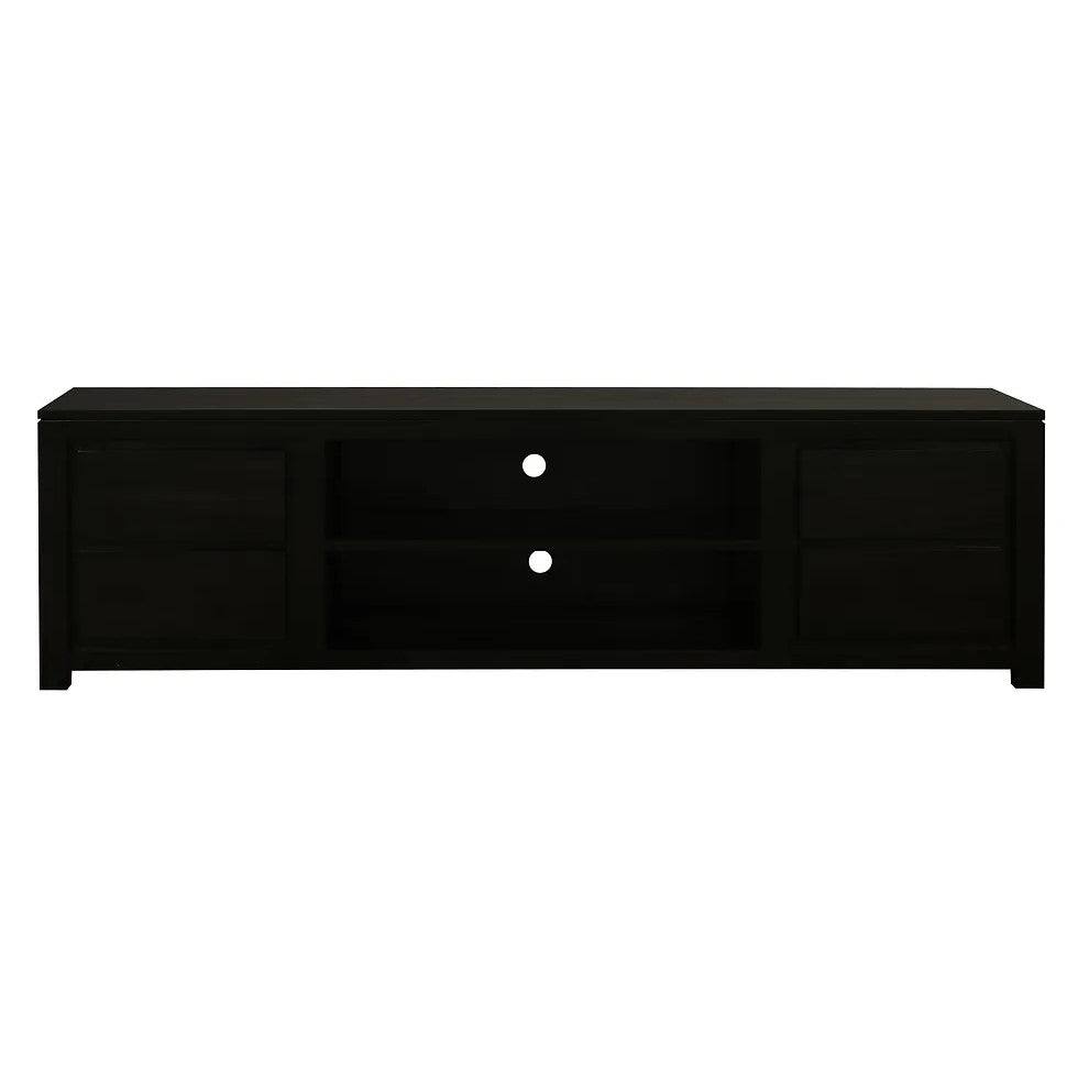 Allure Wooden 4 Drawer Entertainment Unit 170cms - Dark Brown