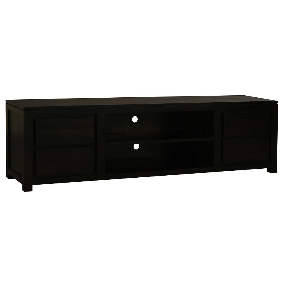 Allure Wooden 4 Drawer Entertainment Unit 170cms - Dark Brown