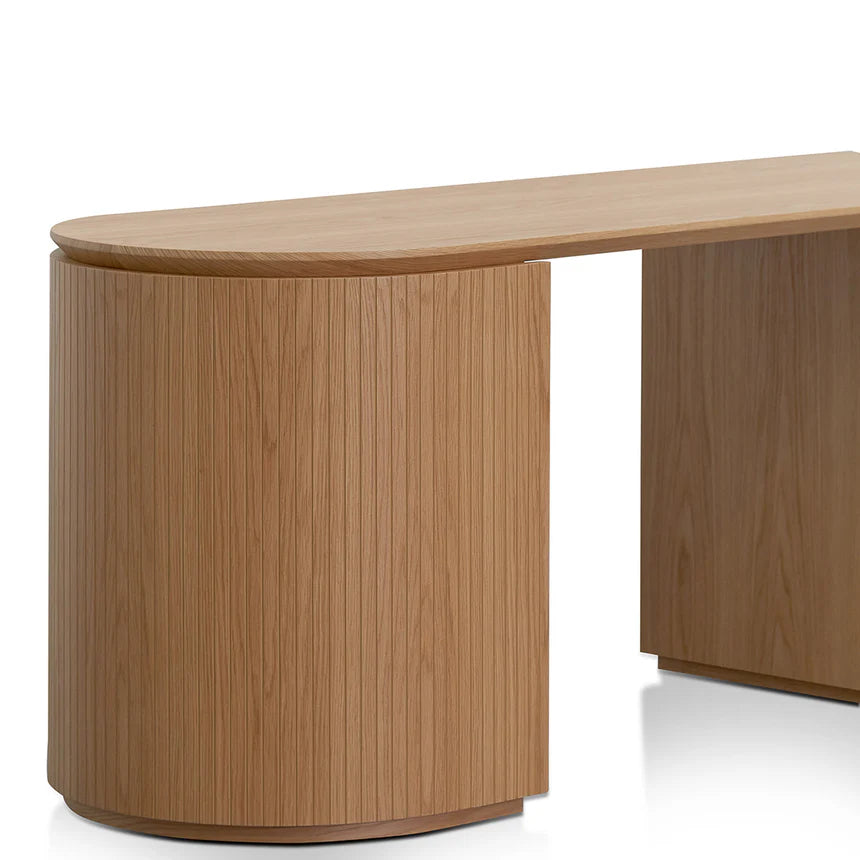 Ample Storage Right Drawer Office Desk - Natural Oak