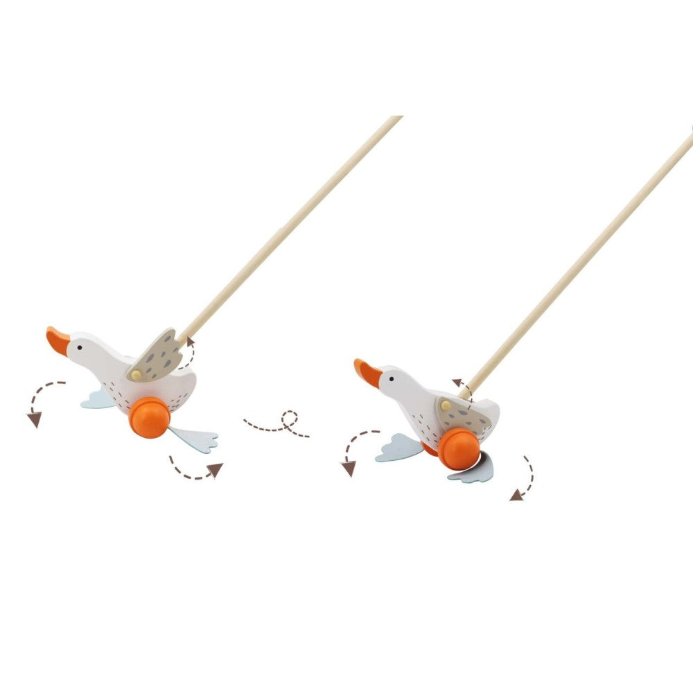 Wild Goose Wooden Roller Pull Toy (Sent At Random)