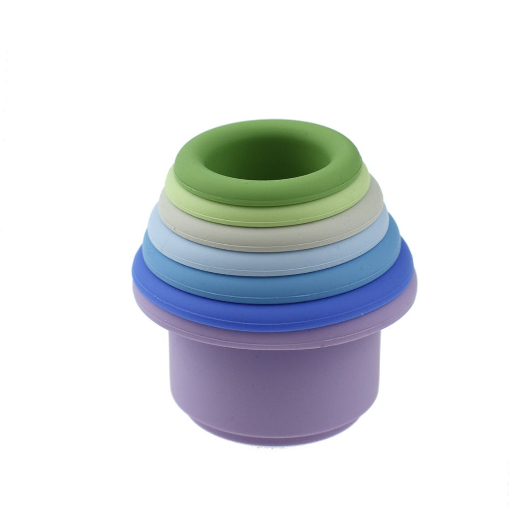 Aqua Cascade 7Pcs Silicone Stacking Cups