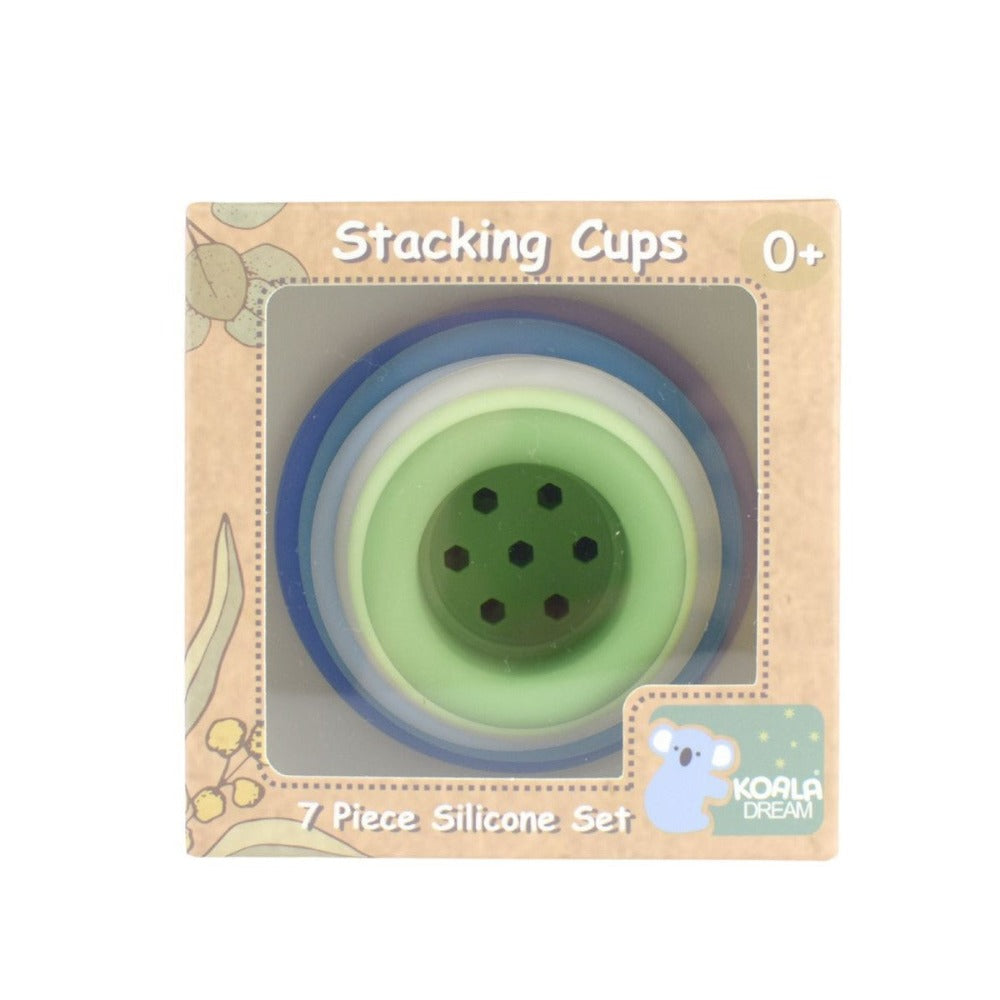 Aqua Cascade 7Pcs Silicone Stacking Cups