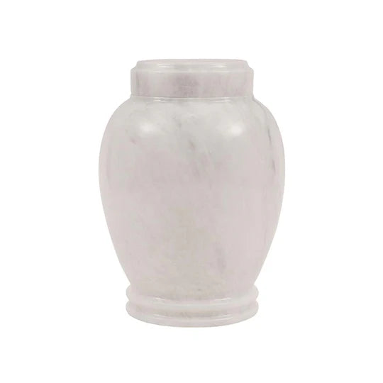 Artful Shape Handcrafted Modern Urn - White