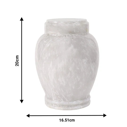 Artful Shape Handcrafted Modern Urn - White