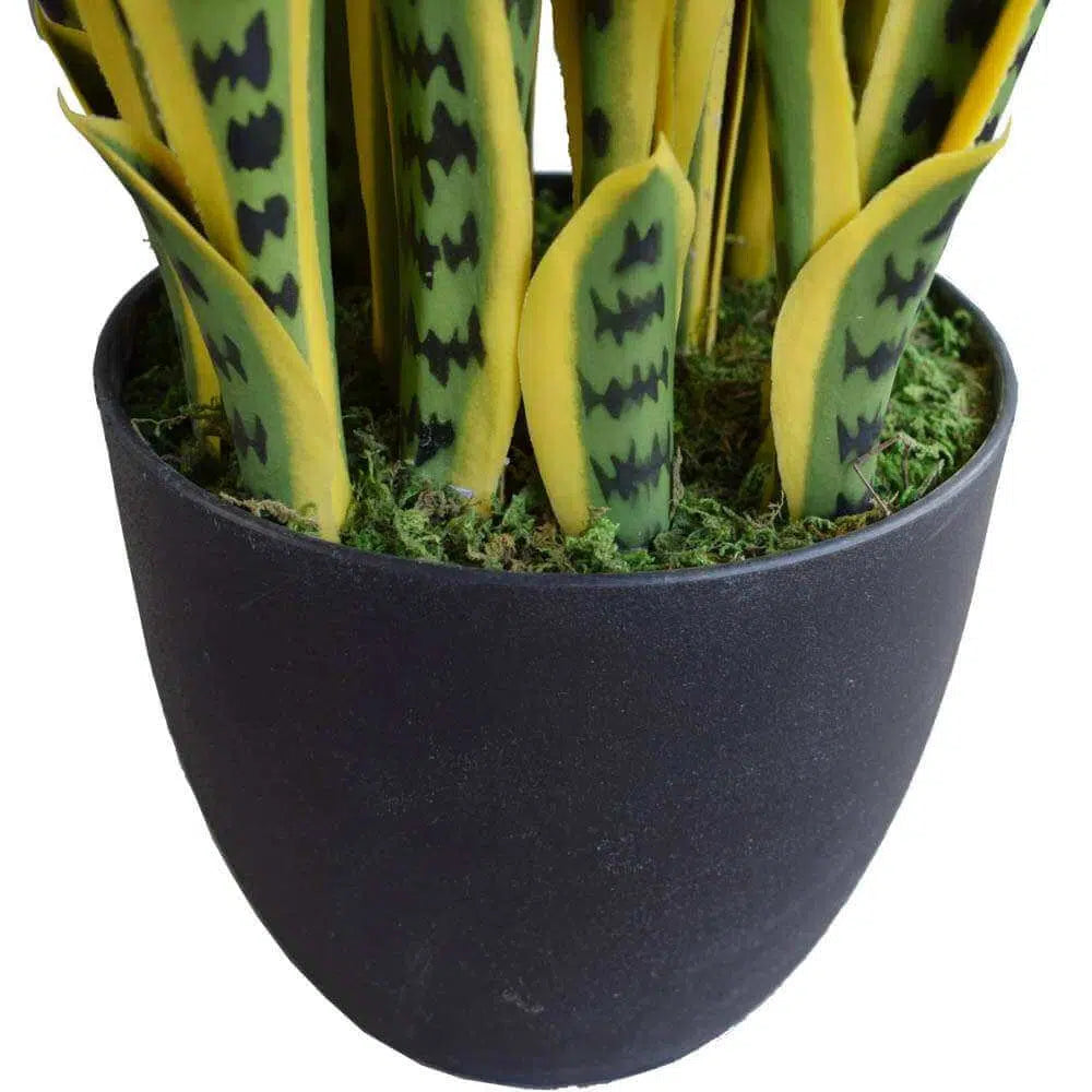Artificial Faux Yellow Tongue Snake Plant 100cms