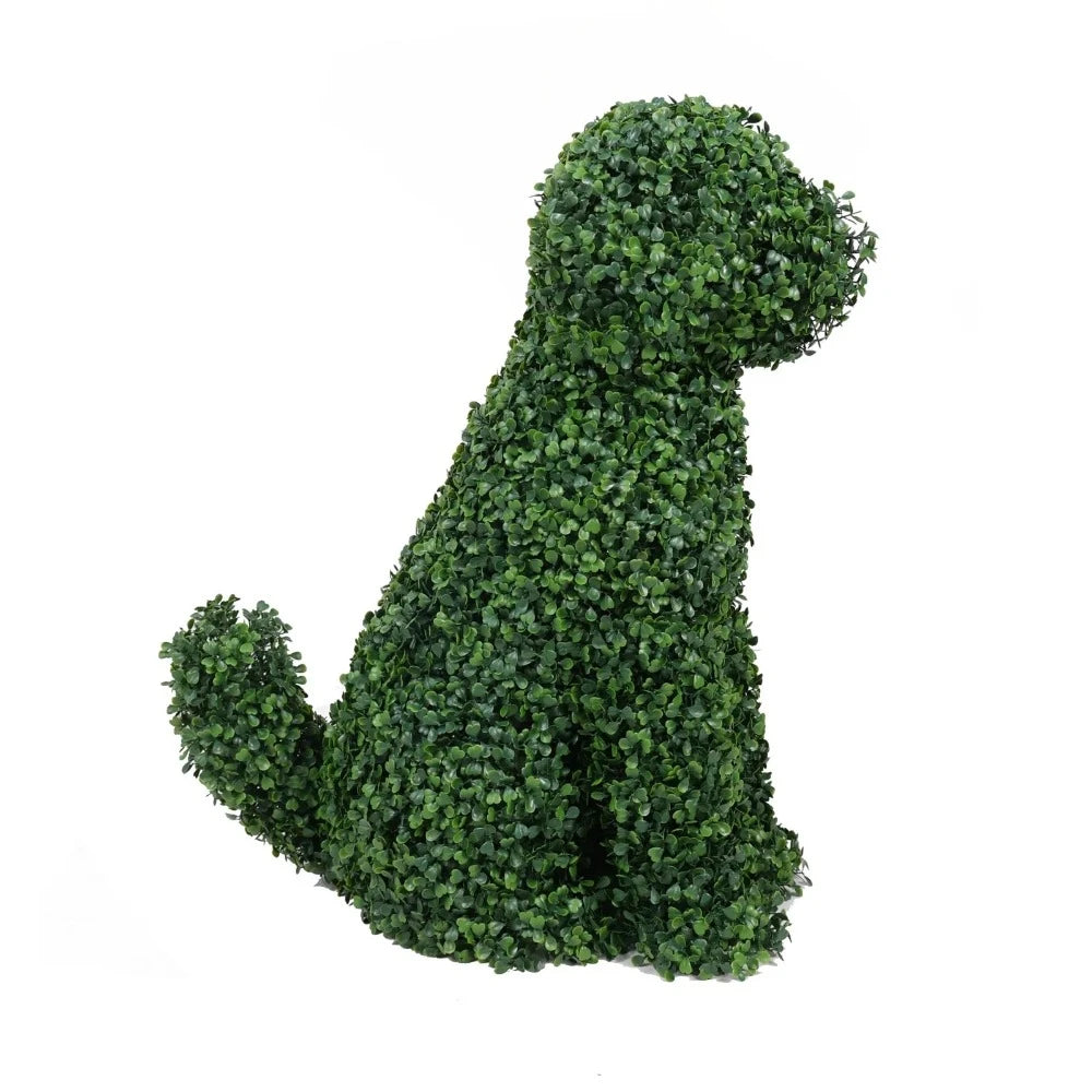Artificial UV Resistant Boxwood Topiary Dog 60cms