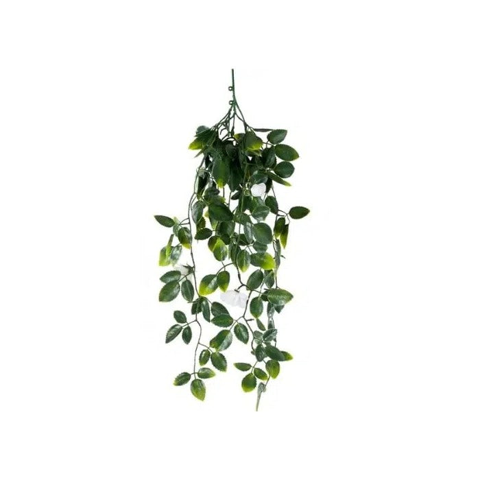 Artificial White Hanging UV Resistant Foliage 60cms