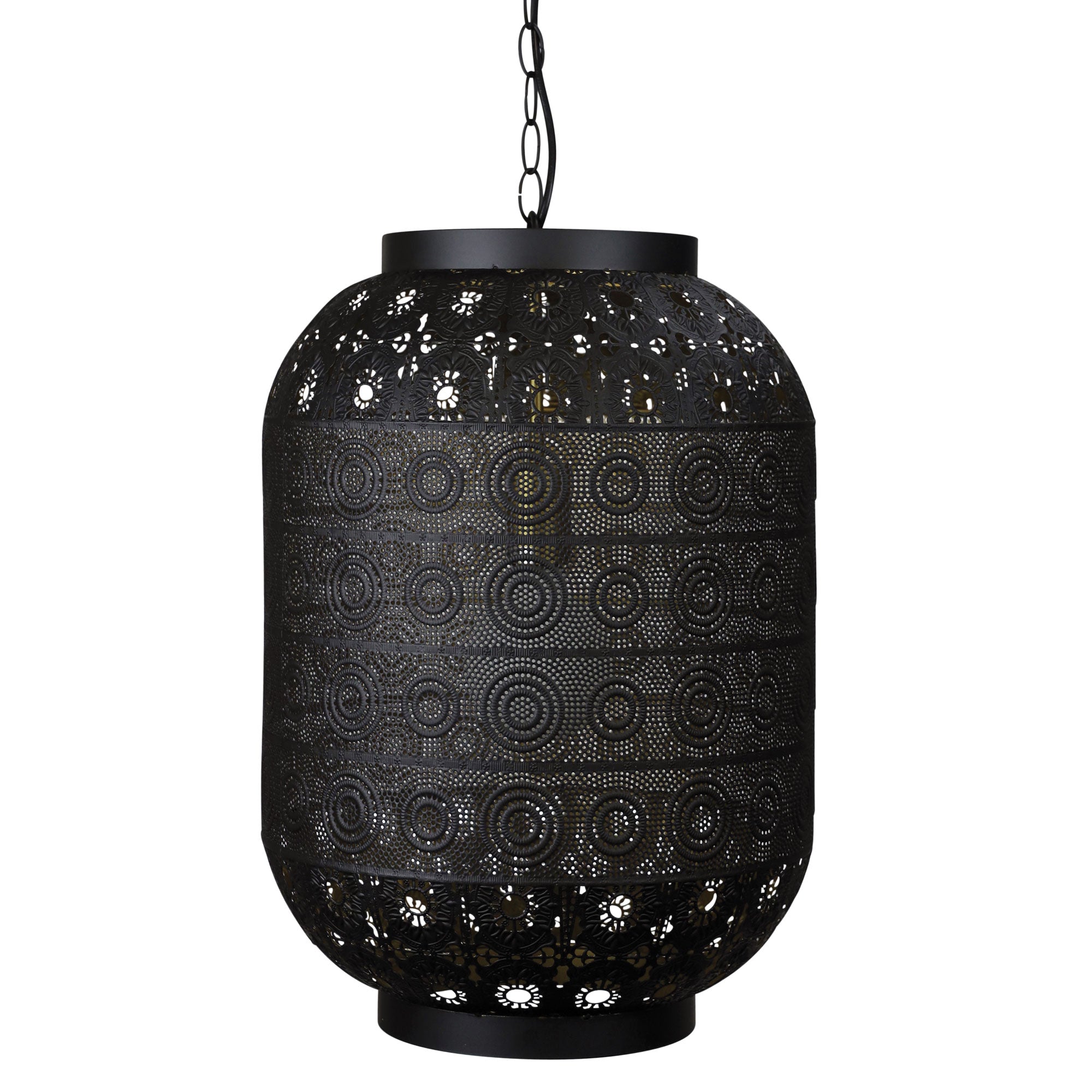 Artisan Black Metal Pendant with Gold Inner (Available in 2 Sizes)