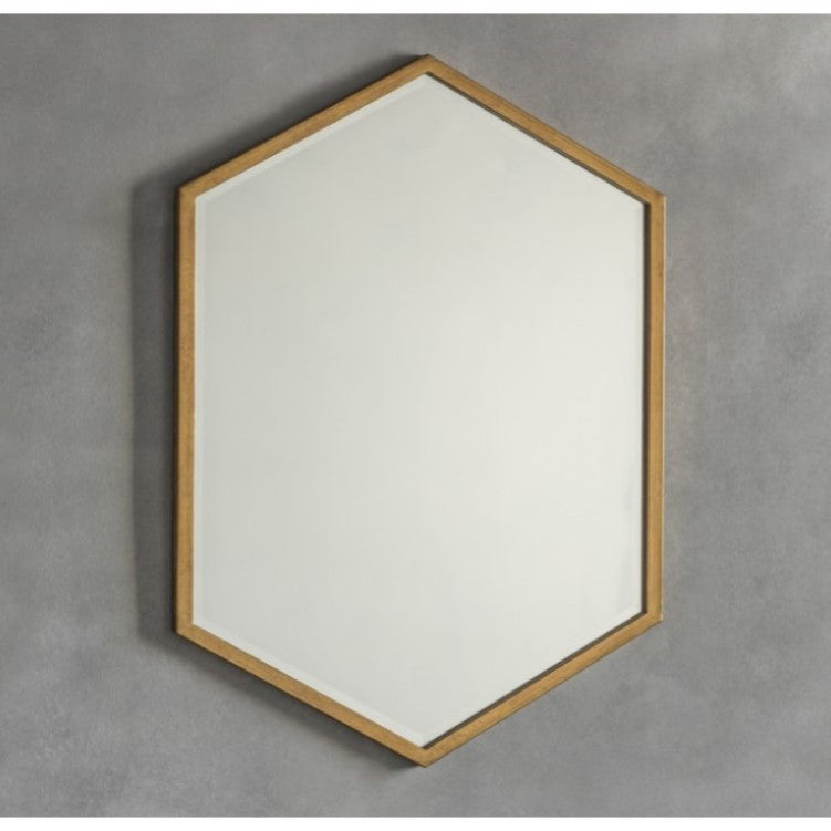 Artisan Heirloom Hexagonal Metal Framed Mirror 90cms