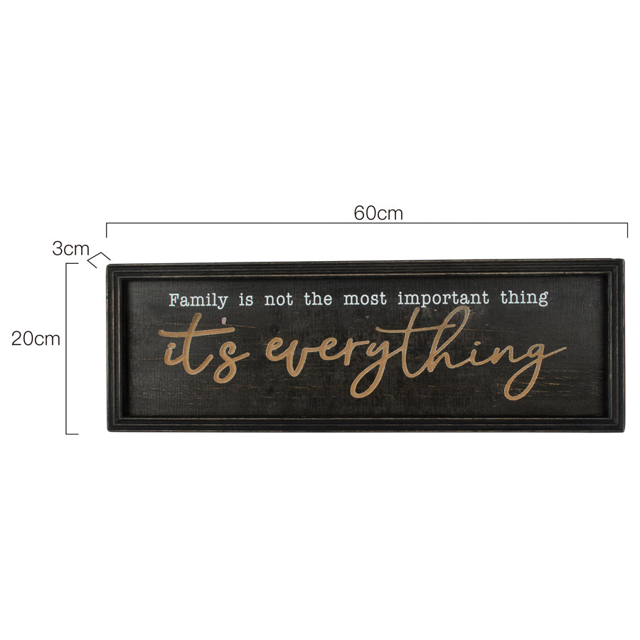 Artisanal 'Family is Everything' Wall Decor 60cms