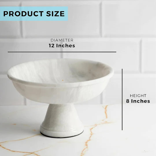 Artisanal Marble Fruit Bowl Stand - Available in 4 Colors