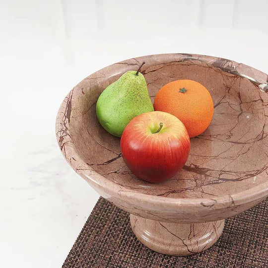 Artisanal Marble Fruit Bowl Stand - Available in 4 Colors