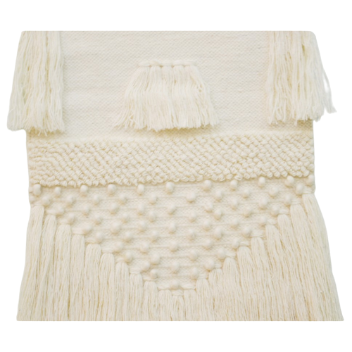 Artistic Woolen Wall Tapestry - Ivory