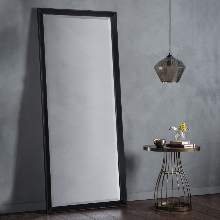 Astral Full-Length Angled Infinity Mirror Black 155cms