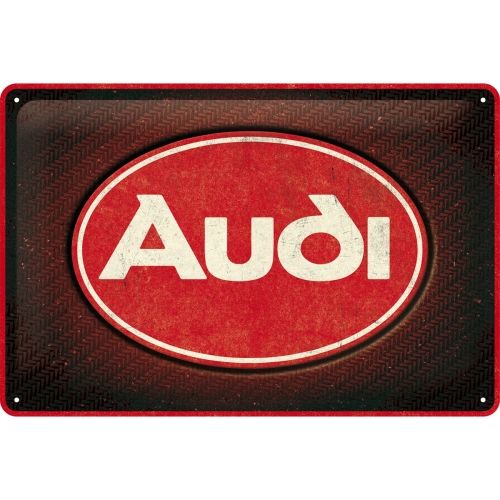 Audi Logo Red Shine - Sign Board 20 x 30cm
