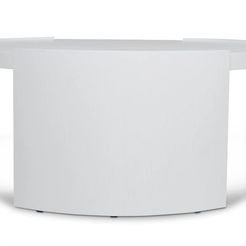 Aurora Wooden Round Coffee Table - White
