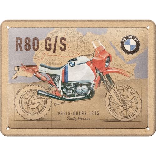 BMW R 80 G/S Paris Dakar - Small Sign Board 15 x 20cm