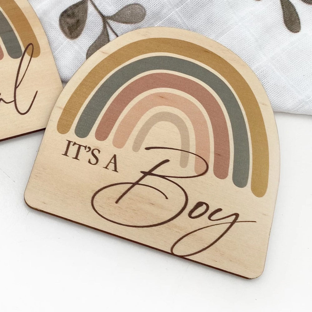 Baby and Pregnancy Milestone Plaques - Rainbow series (Various Designs)