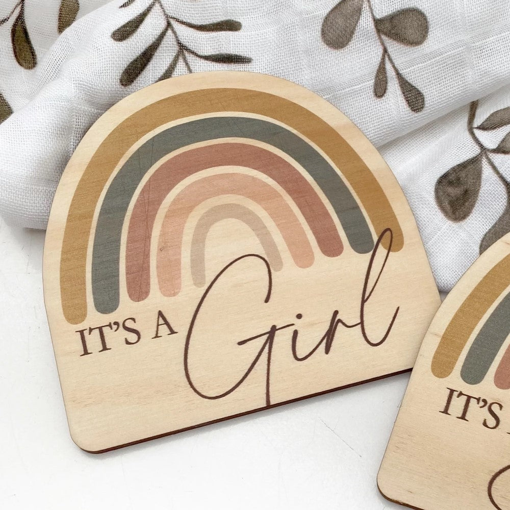Baby and Pregnancy Milestone Plaques - Rainbow series (Various Designs)